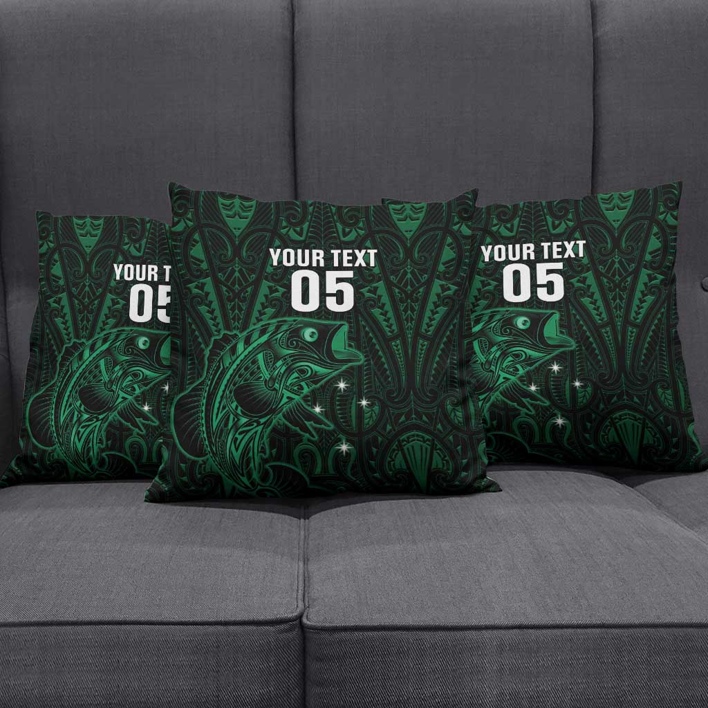 Custom New Zealand Fishing Pillow Cover Maori Tribal Pattern - Polynesian Pride