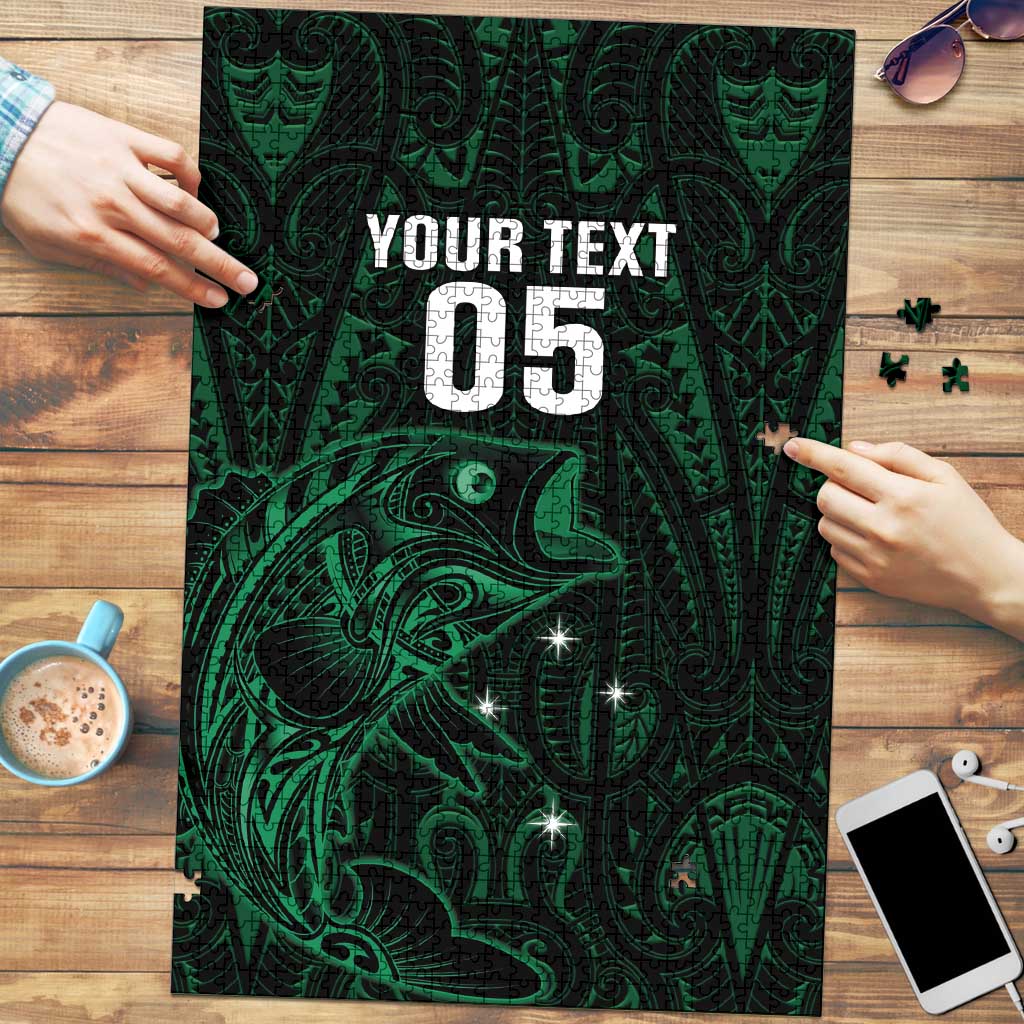 Custom New Zealand Fishing Puzzle Maori Tribal Pattern - Polynesian Pride