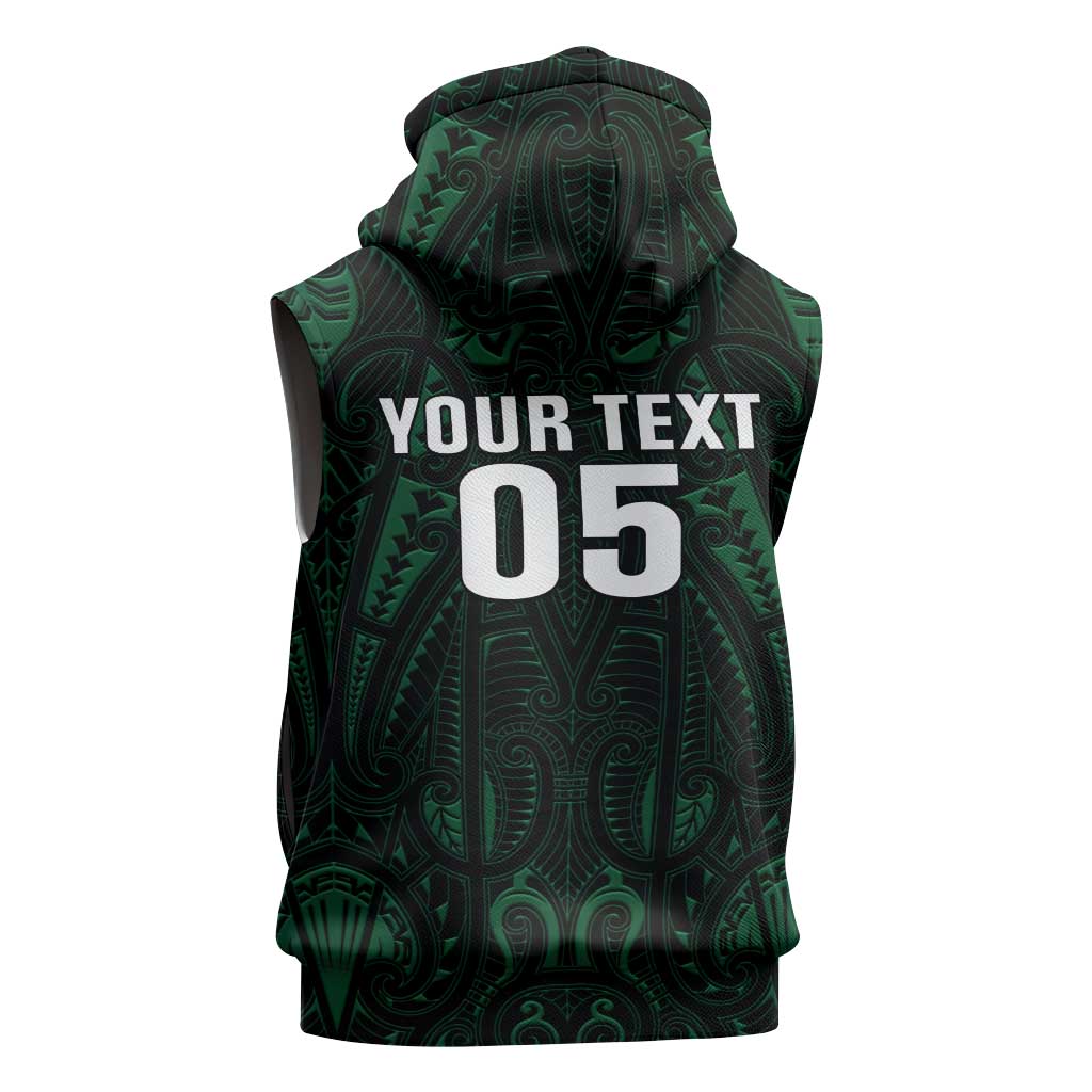 Custom New Zealand Fishing Sleeveless Hoodie Maori Tribal Pattern LT05 - Polynesian Pride