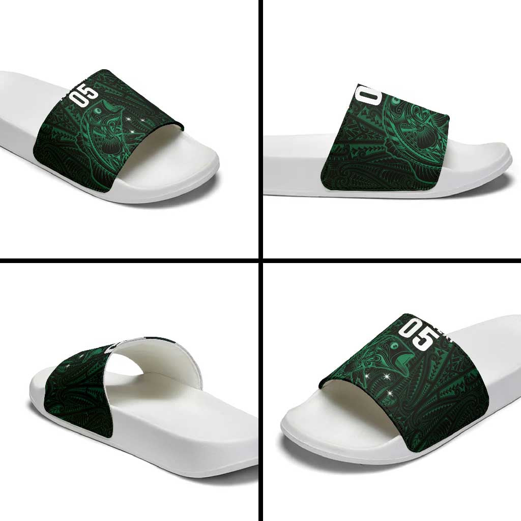 Custom New Zealand Fishing Slide Sandals Maori Tribal Pattern LT05 - Polynesian Pride