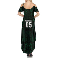 Custom New Zealand Fishing Summer Maxi Dress Maori Tribal Pattern - Polynesian Pride