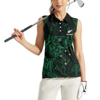 Custom New Zealand Fishing Women Sleeveless Polo Shirt Maori Tribal Pattern - Polynesian Pride