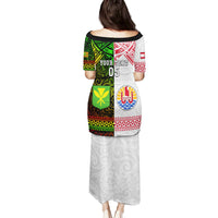 Custom Hawaii And Tahiti Family Matching Puletasi and Hawaiian Shirt Coat Of Arms Polynesian Pattern LT05 - Polynesian Pride