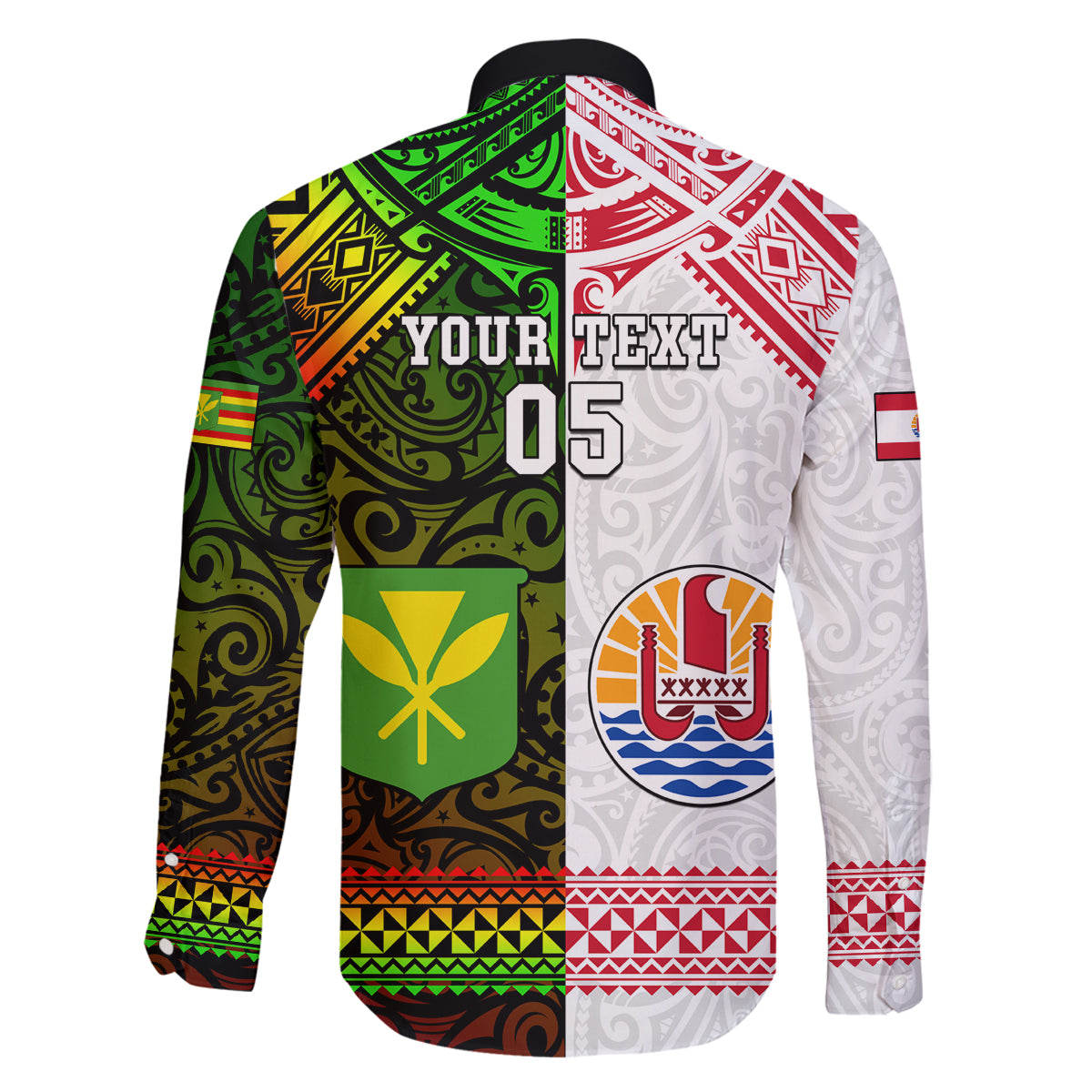 Custom Hawaii And Tahiti Family Matching Tank Maxi Dress and Hawaiian Shirt Coat Of Arms Polynesian Pattern LT05 - Polynesian Pride