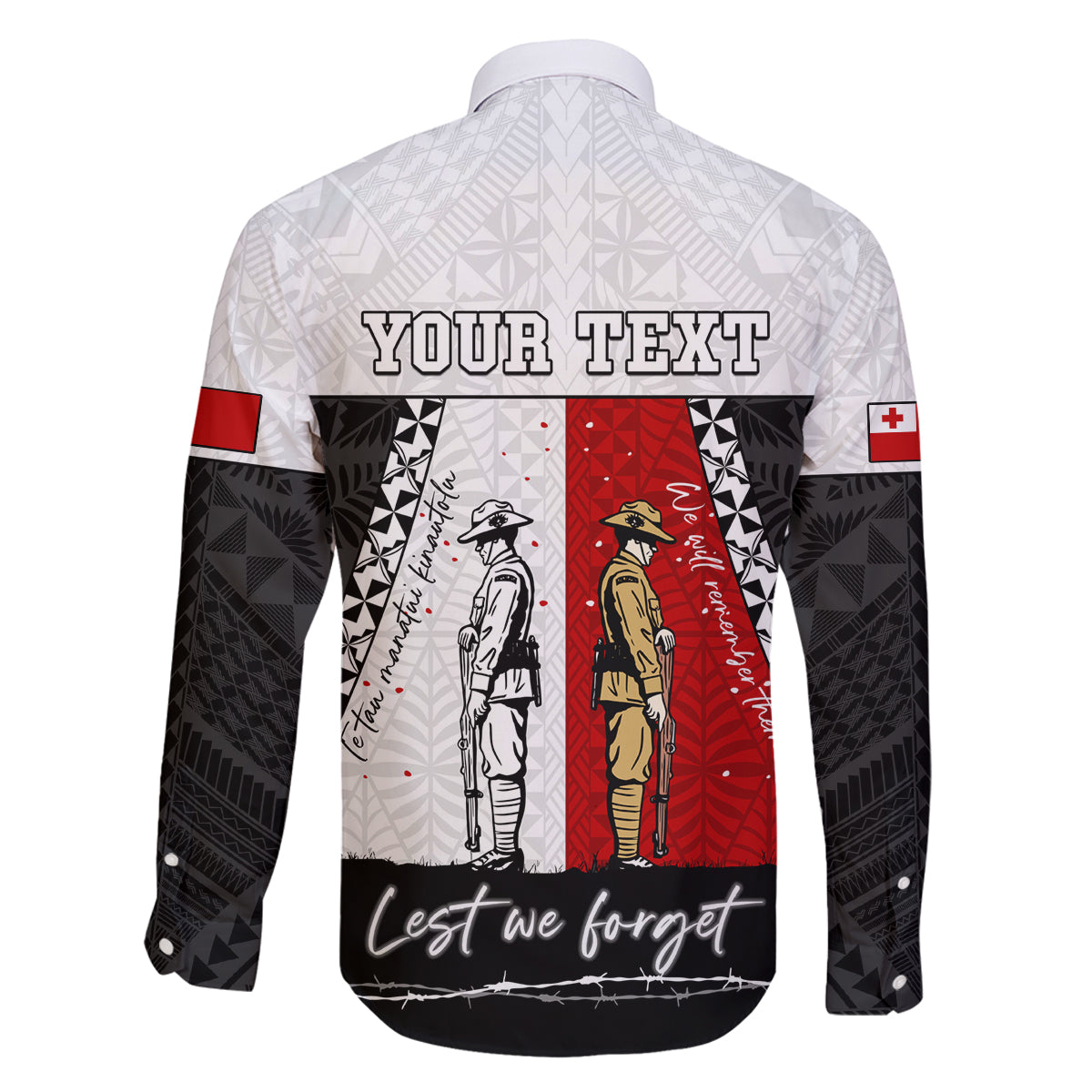 Personalised Tonga ANZAC Day Te Tau Manatui Kinautolu Family Matching Mermaid Dress and Hawaiian Shirt Lest We Forget LT05 - Polynesian Pride