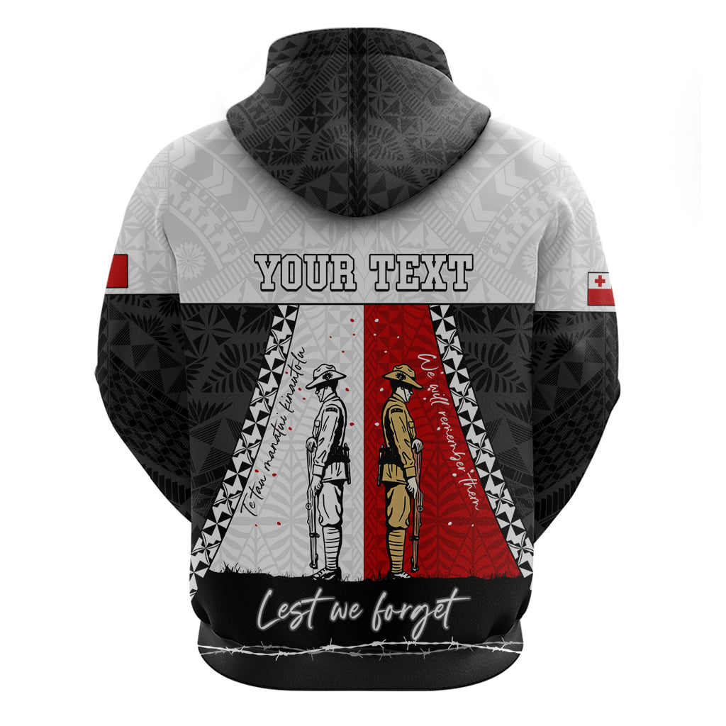 Personalised Tonga ANZAC Day Te Tau Manatui Kinautolu Hoodie Lest We Forget LT05 - Polynesian Pride