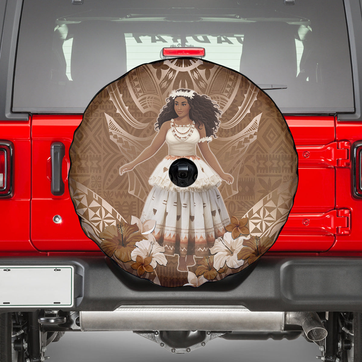 Bula Fiji Women's Day Spare Tire Cover With Fijian Tapa Pattern LT05 - Polynesian Pride