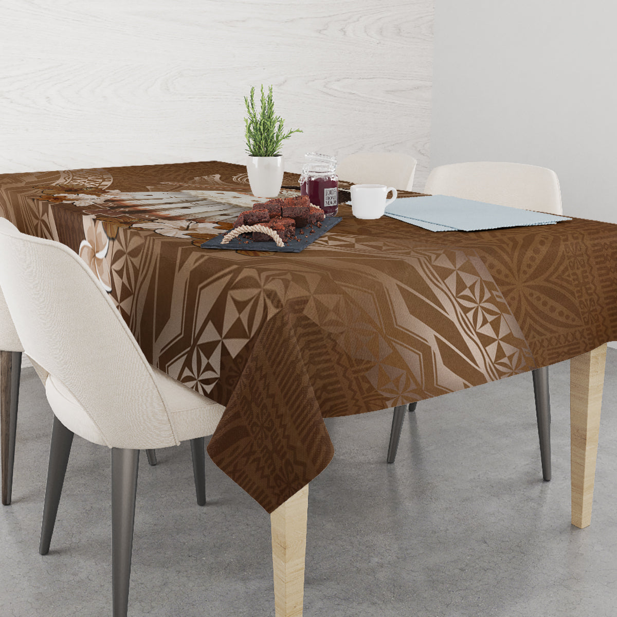 Bula Fiji Women's Day Tablecloth With Fijian Tapa Pattern LT05 - Polynesian Pride