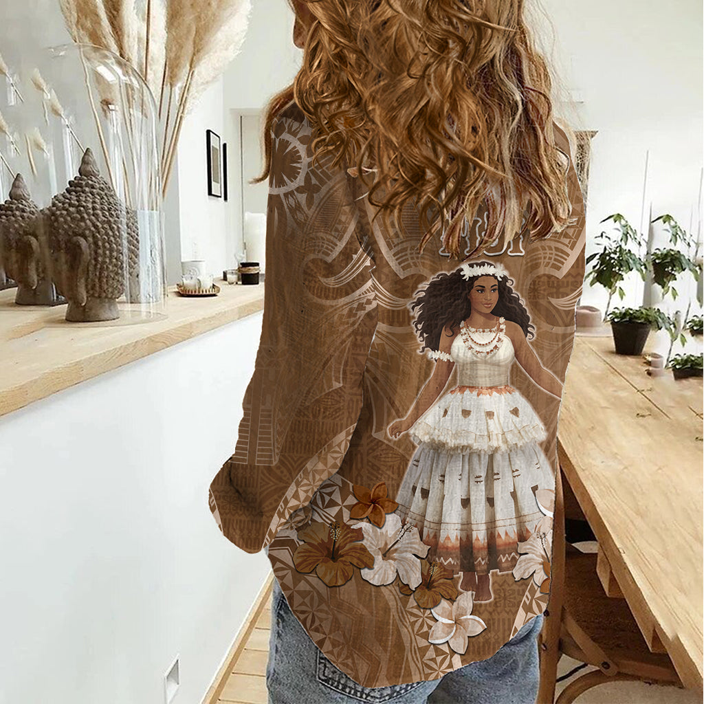 Bula Fiji Women's Day Women Casual Shirt With Fijian Tapa Pattern LT05 - Polynesian Pride