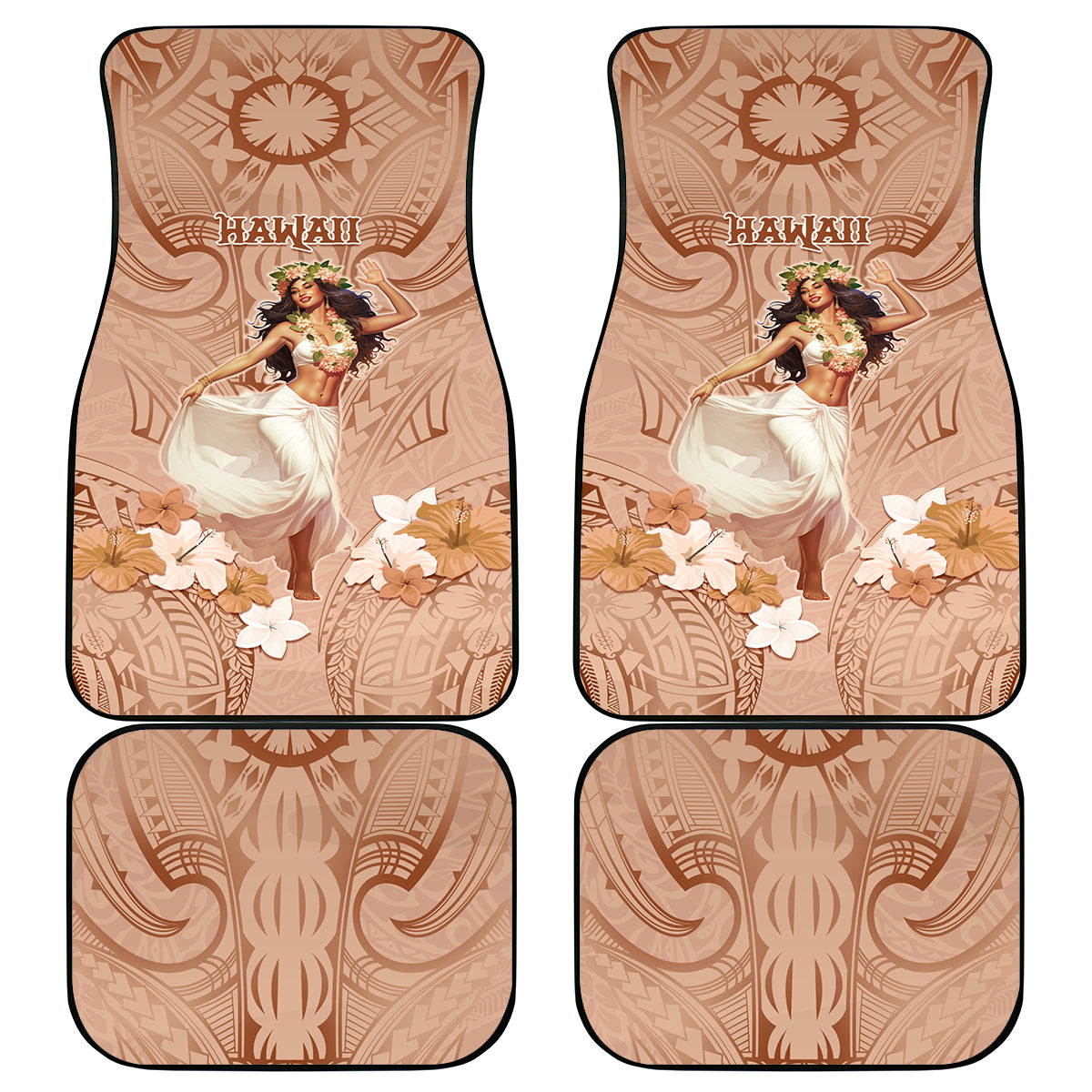Hawaii Women's Day Car Mats With Polynesian Pattern LT05 - Polynesian Pride