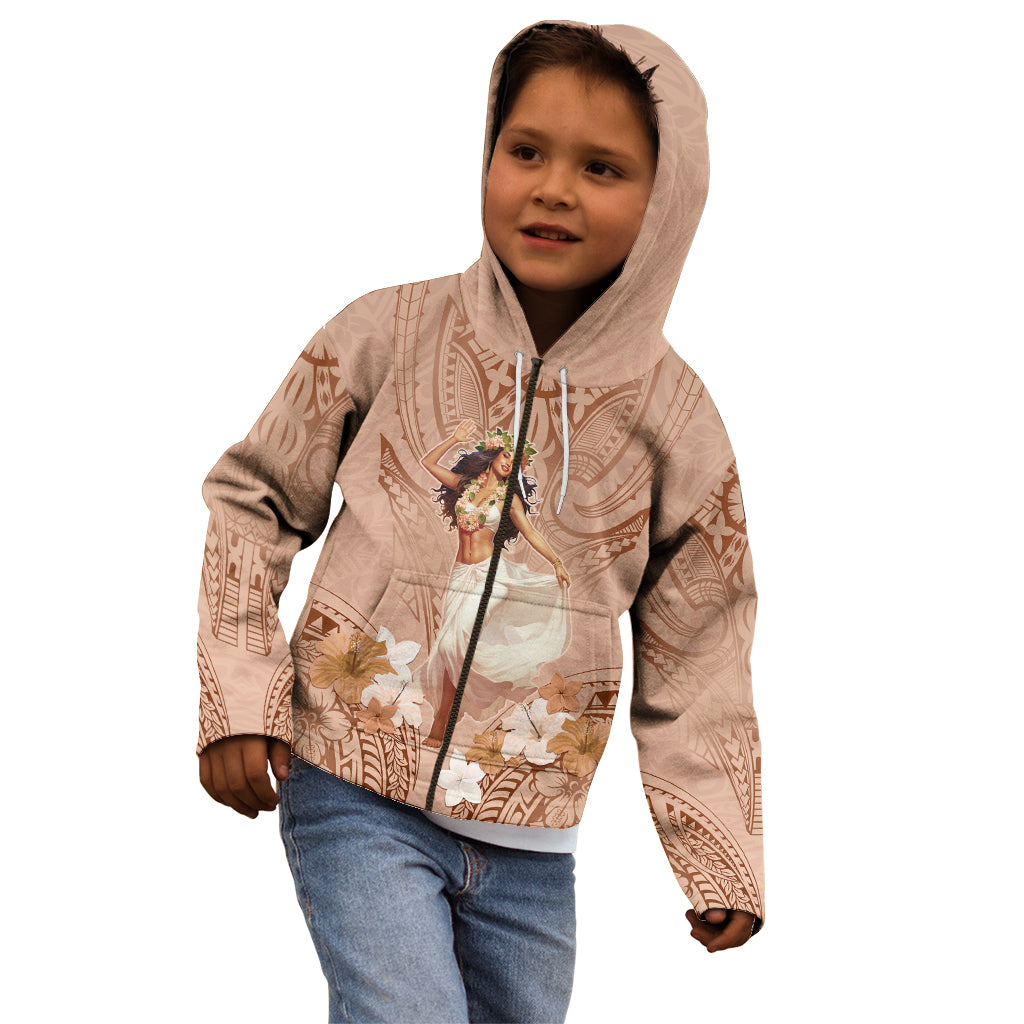Hawaii Women's Day Kid Hoodie With Polynesian Pattern LT05 - Polynesian Pride