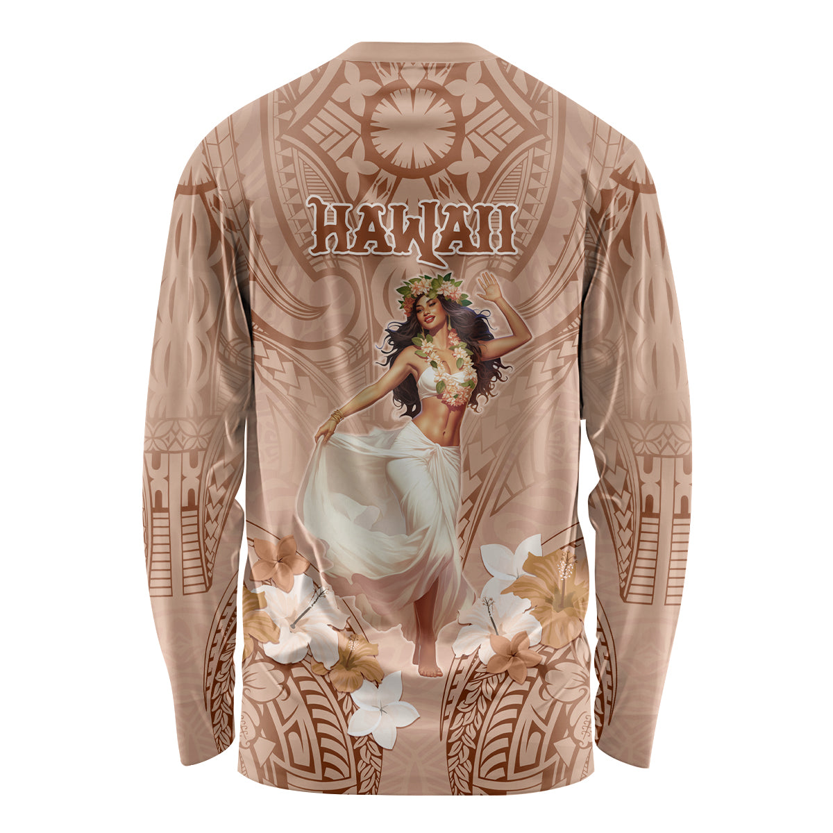 Hawaii Women's Day Long Sleeve Shirt With Polynesian Pattern LT05 - Polynesian Pride