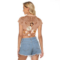 Hawaii Women's Day Raglan Cropped T Shirt With Polynesian Pattern LT05 - Polynesian Pride