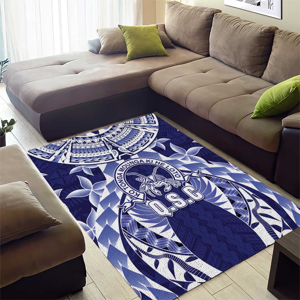 Tonga Queen Salote College Area Rug Centenary Navy Version