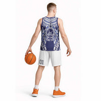 Personalised Tonga Queen Salote College Basketball Jersey Centenary Navy Version