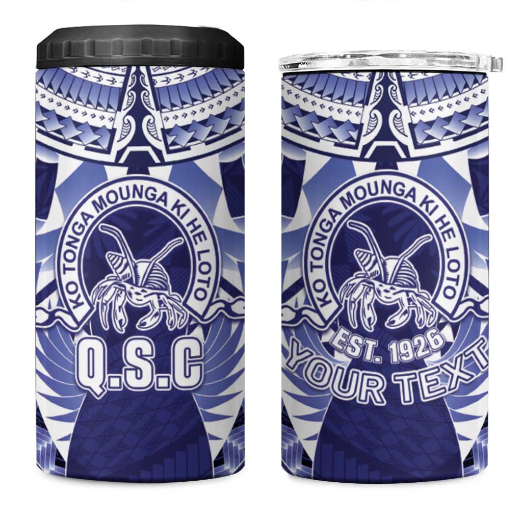 Personalised Tonga Queen Salote College 4 in 1 Can Cooler Tumbler Centenary Navy Version LT05 One Size: 16 oz Navy - Polynesian Pride