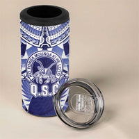 Personalised Tonga Queen Salote College 4 in 1 Can Cooler Tumbler Centenary Navy Version LT05 - Polynesian Pride