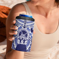 Personalised Tonga Queen Salote College 4 in 1 Can Cooler Tumbler Centenary Navy Version LT05 - Polynesian Pride