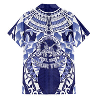 Personalised Tonga Queen Salote College Family Matching Mermaid Dress and Hawaiian Shirt Centenary Navy Version