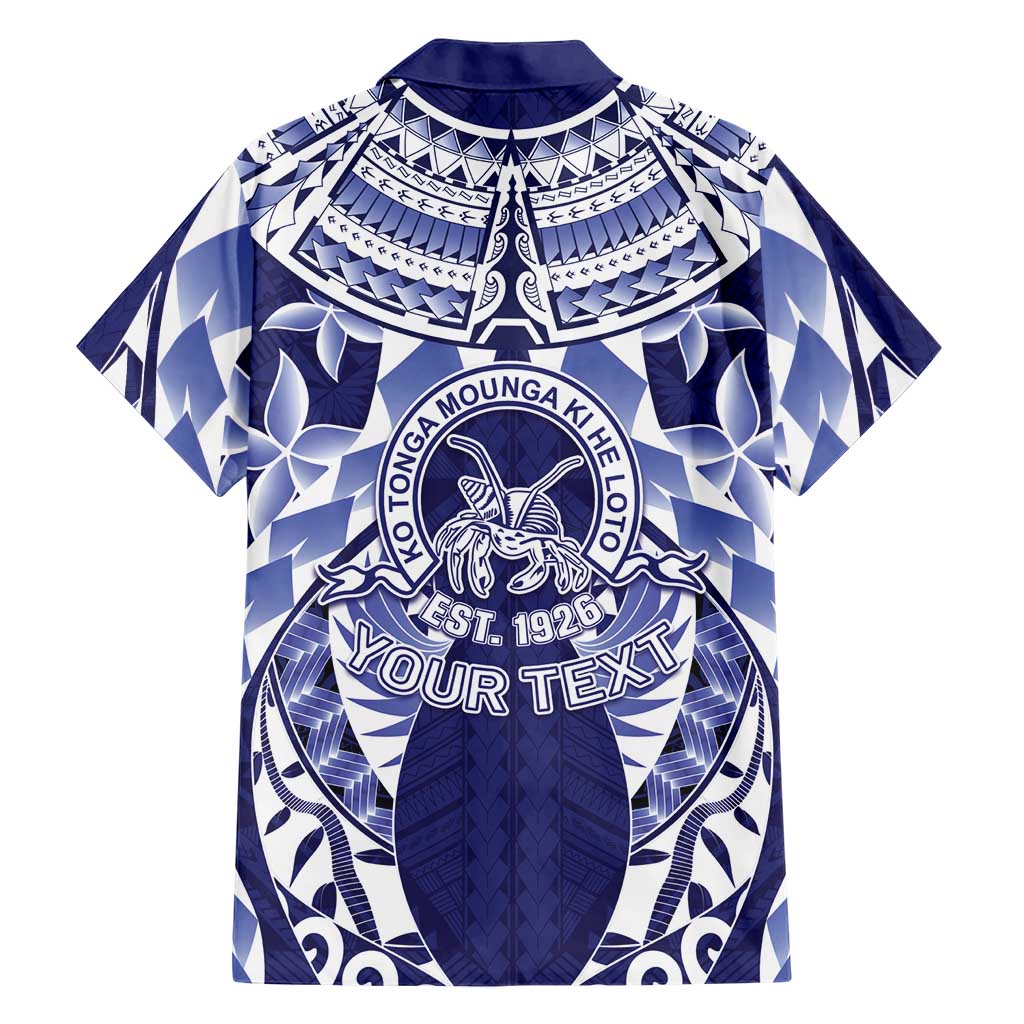 Personalised Tonga Queen Salote College Family Matching Summer Maxi Dress and Hawaiian Shirt Centenary Navy Version
