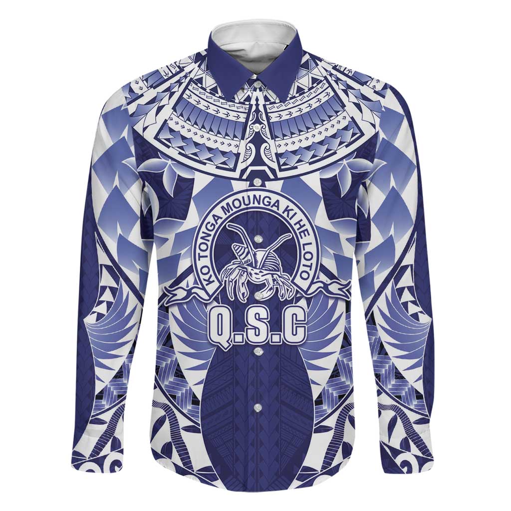 Personalised Tonga Queen Salote College Family Matching Tank Maxi Dress and Hawaiian Shirt Centenary Navy Version
