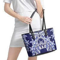 Tonga Queen Salote College Leather Tote Bag Centenary Navy Version