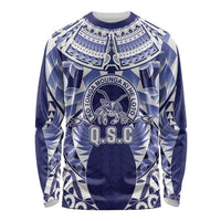 Personalised Tonga Queen Salote College Long Sleeve Shirt Centenary Navy Version