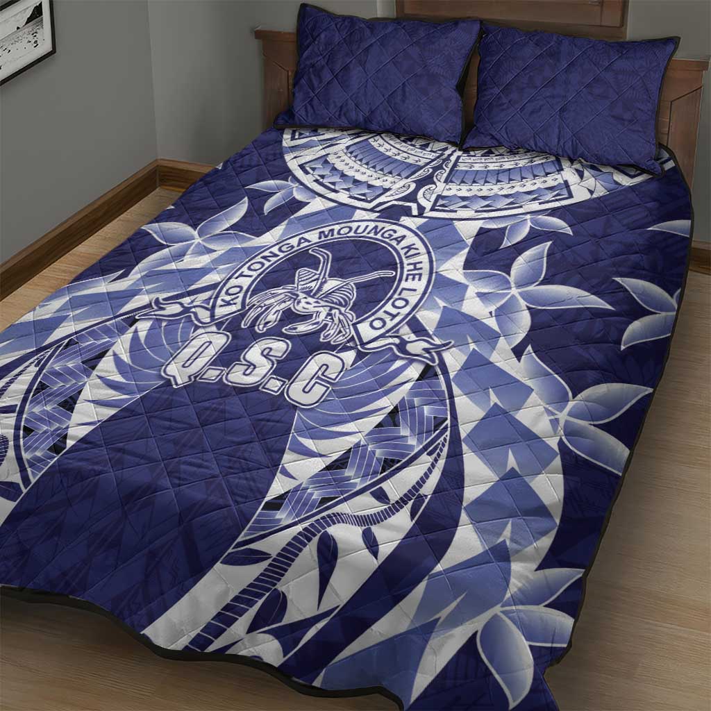 Tonga Queen Salote College Quilt Bed Set Centenary Navy Version