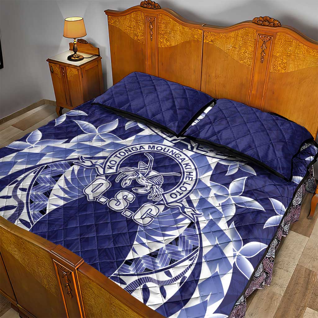 Tonga Queen Salote College Quilt Bed Set Centenary Navy Version