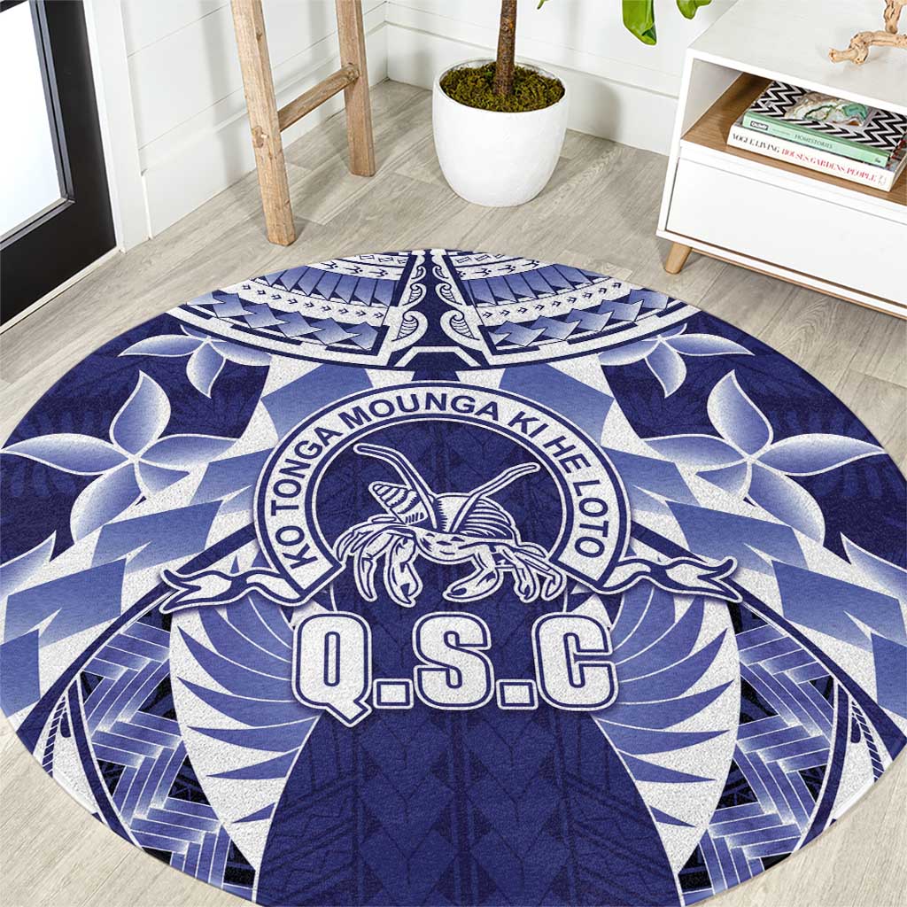 Tonga Queen Salote College Round Carpet Centenary Navy Version