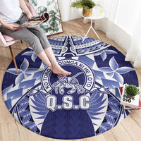 Tonga Queen Salote College Round Carpet Centenary Navy Version