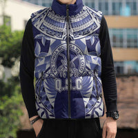 Personalised Tonga Queen Salote College Sleeveless Puffer Jacket Centenary Navy Version
