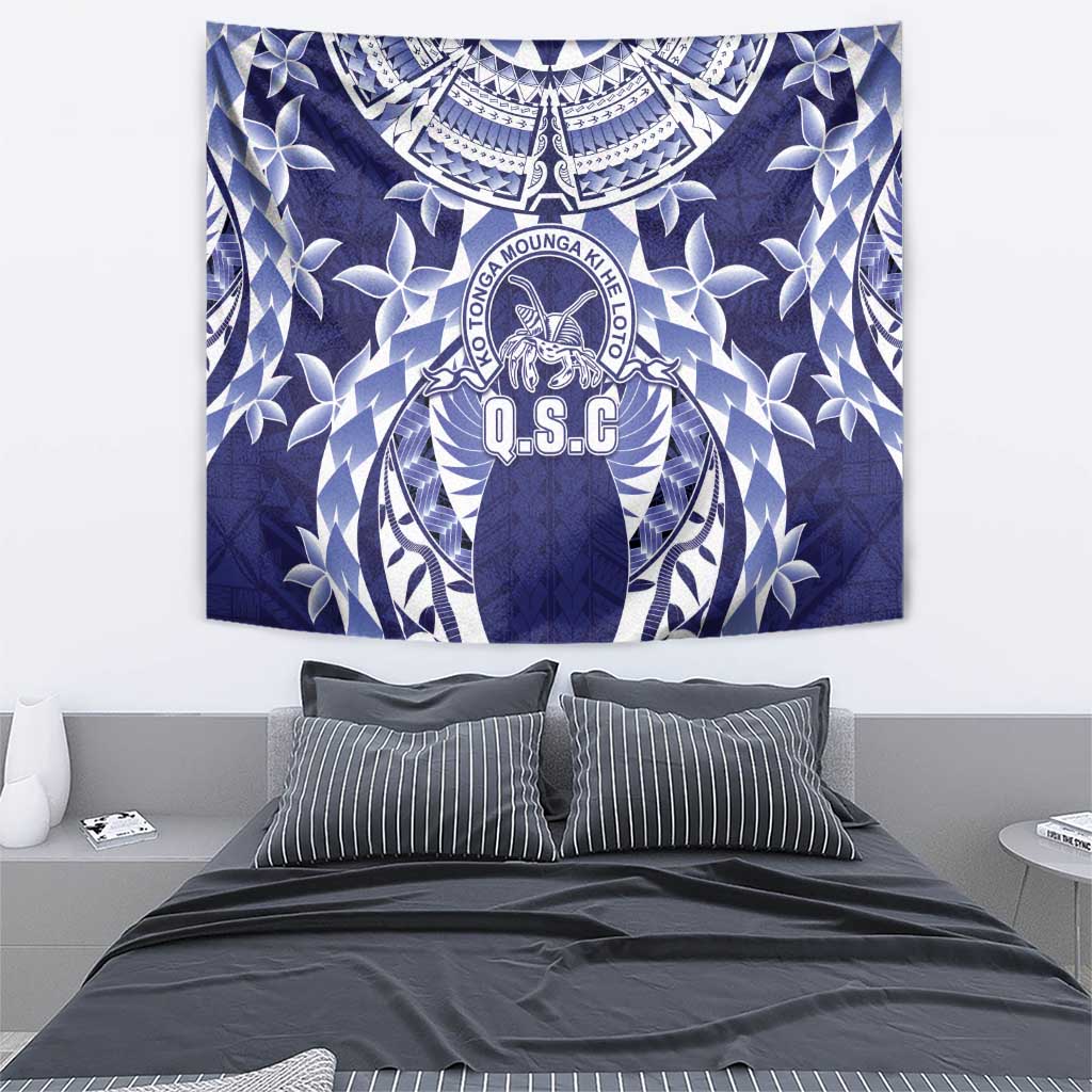 Tonga Queen Salote College Tapestry Centenary Navy Version