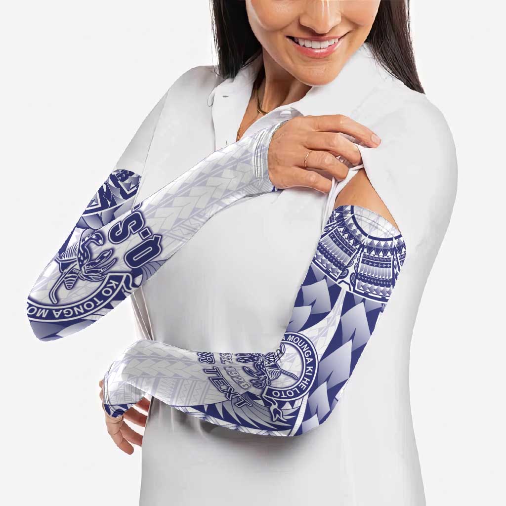 Personalised Tonga Queen Salote College Arm Sleeves Centenary White Version