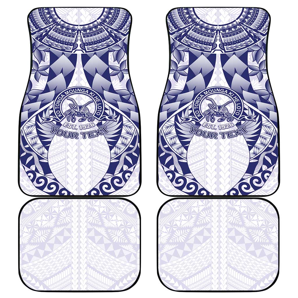 Personalised Tonga Queen Salote College Car Mats Centenary White Version