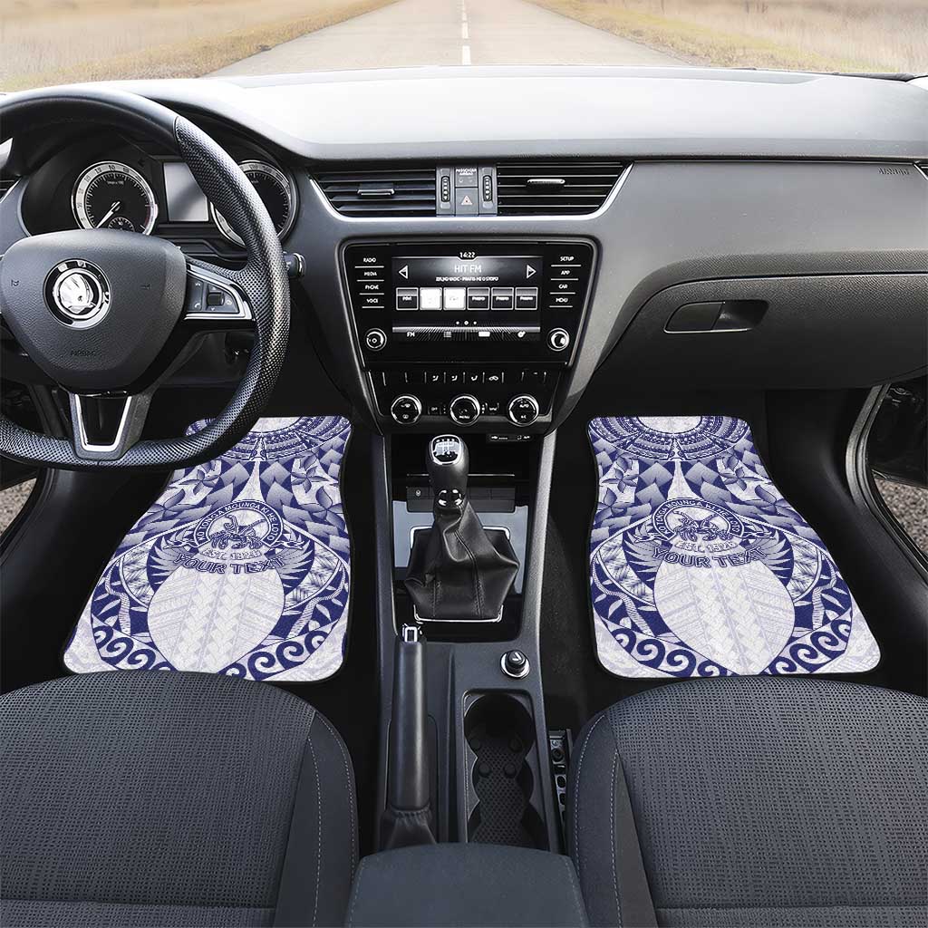 Personalised Tonga Queen Salote College Car Mats Centenary White Version