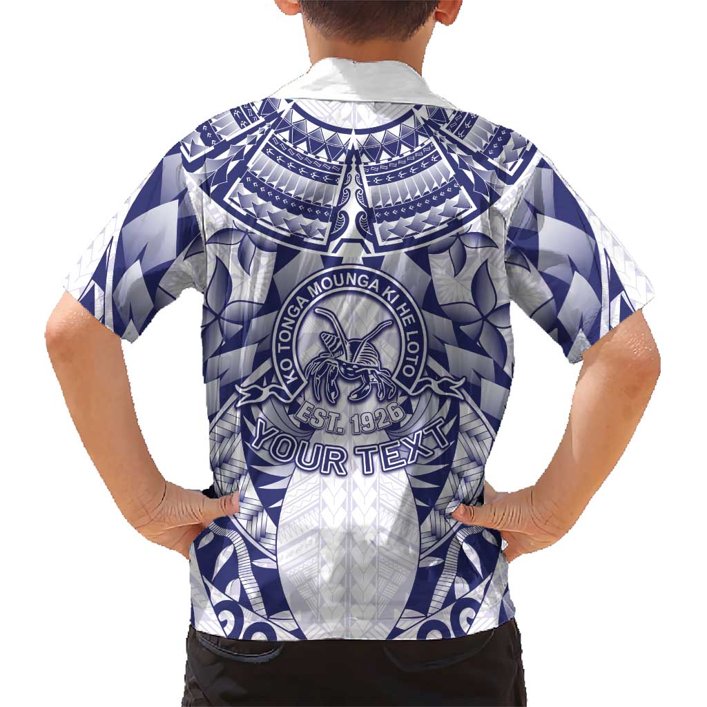 Personalised Tonga Queen Salote College Family Matching Off The Shoulder Long Sleeve Dress and Hawaiian Shirt Centenary White Version