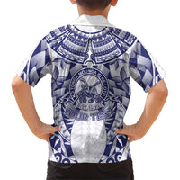 Personalised Tonga Queen Salote College Family Matching Off Shoulder Short Dress and Hawaiian Shirt Centenary White Version