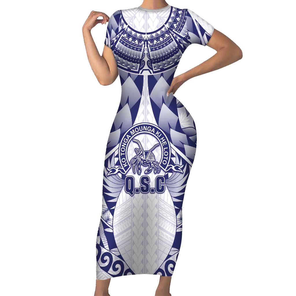 Personalised Tonga Queen Salote College Family Matching Short Sleeve Bodycon Dress and Hawaiian Shirt Centenary White Version