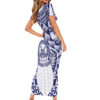 Personalised Tonga Queen Salote College Family Matching Short Sleeve Bodycon Dress and Hawaiian Shirt Centenary White Version