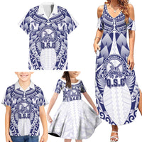 Personalised Tonga Queen Salote College Family Matching Summer Maxi Dress and Hawaiian Shirt Centenary White Version
