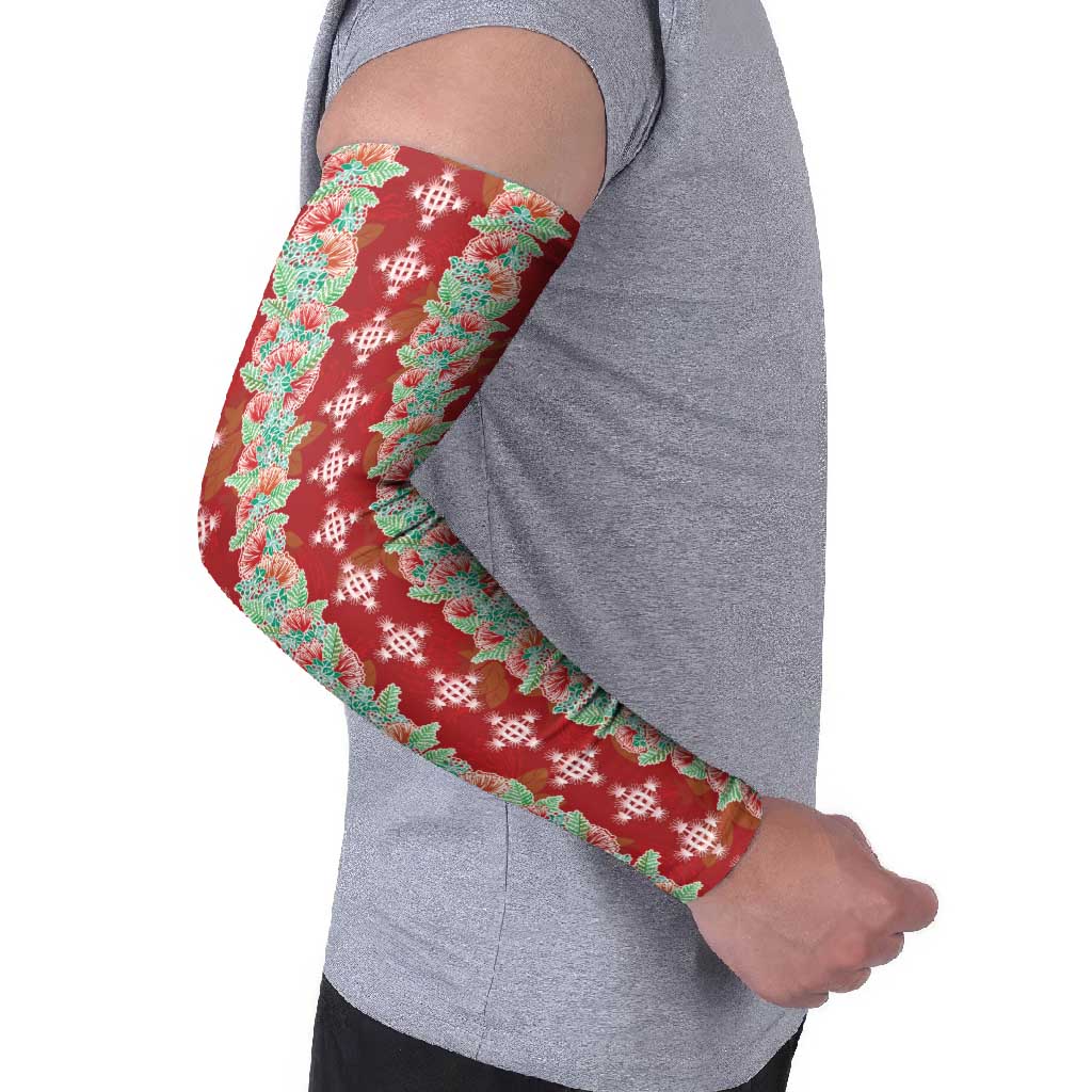 Hawaii Ohia Lehua Arm Sleeves Tropical Vibes Crimson