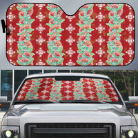 Hawaii Ohia Lehua Auto Sun Shade Tropical Vibes Crimson