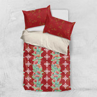 Hawaii Ohia Lehua Bedding Set Tropical Vibes Crimson