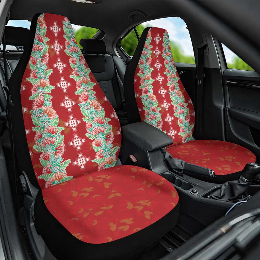Hawaii Ohia Lehua Car Seat Cover Tropical Vibes Crimson