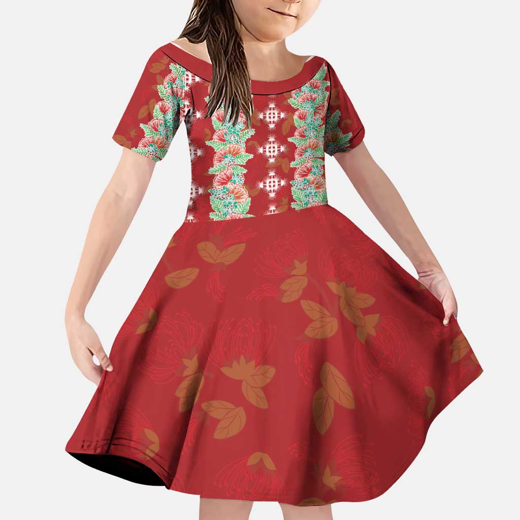 Hawaii Ohia Lehua Family Matching Tank Maxi Dress and Hawaiian Shirt Tropical Vibes Crimson