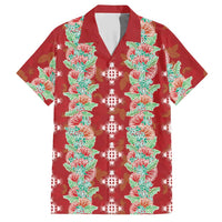 Hawaii Ohia Lehua Hawaiian Shirt Tropical Vibes Crimson LT05 Crimson - Polynesian Pride