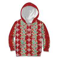 Hawaii Ohia Lehua Kid Hoodie Tropical Vibes Crimson LT05 Hoodie Crimson - Polynesian Pride