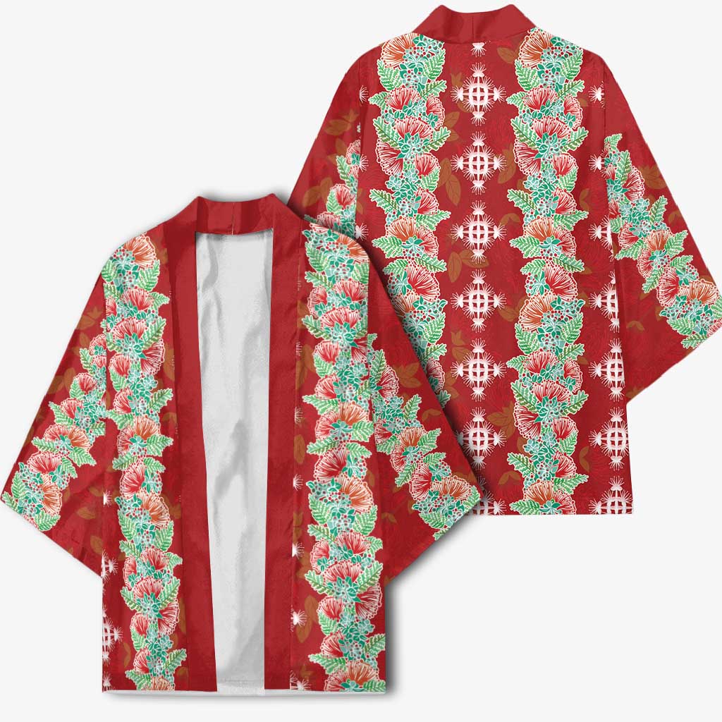 Hawaii Ohia Lehua Kimono Tropical Vibes Crimson