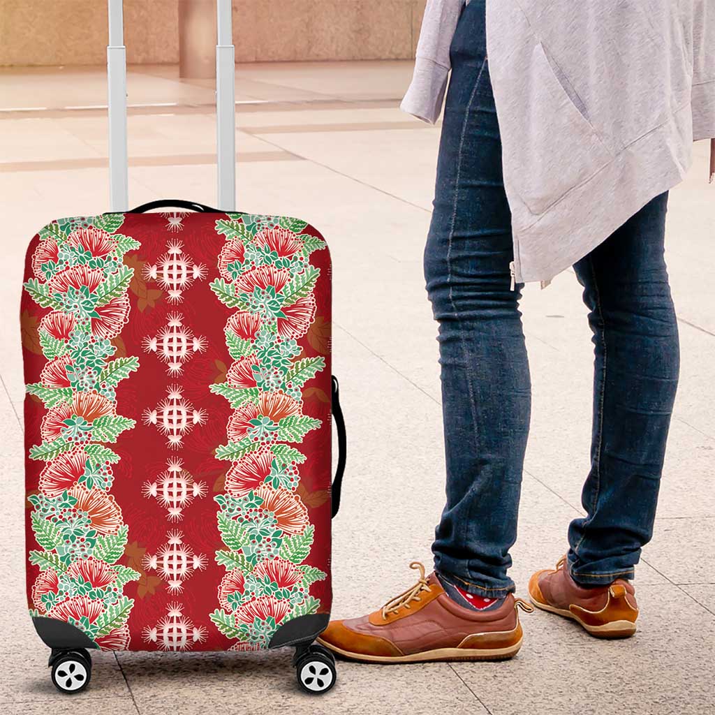 Hawaii Ohia Lehua Luggage Cover Tropical Vibes Crimson LT05 Crimson - Polynesian Pride